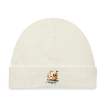Frucht Papaya Bootfahren Geschenk - Baby Premium Organic Mütze - Naturweiß - Vorne