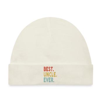 Vintage Best Uncle Retro Colors Best Uncle Ever - Baby Premium Organic Mütze - Naturweiß - Vorne