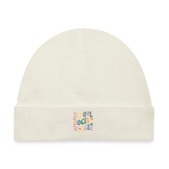 Schulsozialarbeiter Blumen Design - Baby Premium Organic Mütze - Naturweiß - Vorne