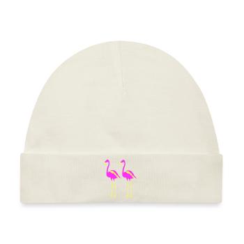 flamingos 2 - Baby Premium Organic Mütze - Naturweiß - Vorne