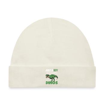 Trex Tyrannosaurus Rex T-Rex Dino Dinosaurier - Baby Premium Organic Mütze - Naturweiß - Vorne