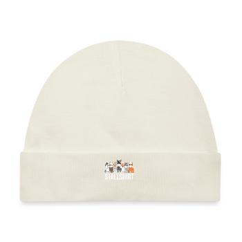 Pferde Stall Geschenk Gbeurtstag Reiten - Baby Premium Organic Mütze - Naturweiß - Vorne