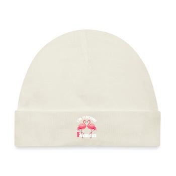 Flamingos - Baby Premium Organic Mütze - Naturweiß - Vorne