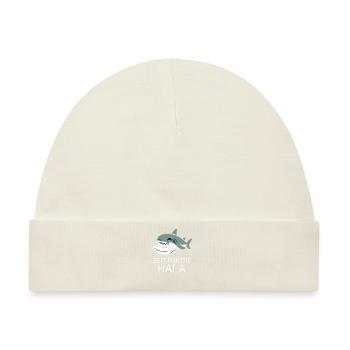 Hai Haifisch Haie Haifische - Baby Premium Organic Mütze - Naturweiß - Vorne