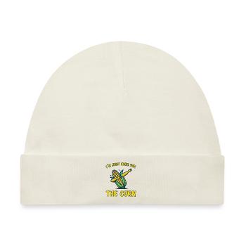 Maiskolben Spruch Mais Lustige Maiskolben Geschenk - Baby Premium Organic Mütze - Naturweiß - Vorne