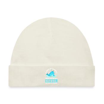 Narwhal Sea Süßer Narwhaler Liebhaber - Baby Premium Organic Mütze - Naturweiß - Vorne