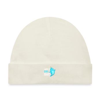 Narwhal Sea Süßer Narwhaler Liebhaber - Baby Premium Organic Mütze - Naturweiß - Vorne
