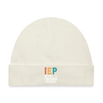 IEP I Encourage Progress Special Education Teacher - Baby Premium Organic Mütze - Naturweiß - Vorne