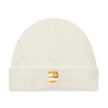 Candy Corn Bite Me, I'M Candy Corn - Baby Premium Organic Mütze - Naturweiß - Vorne