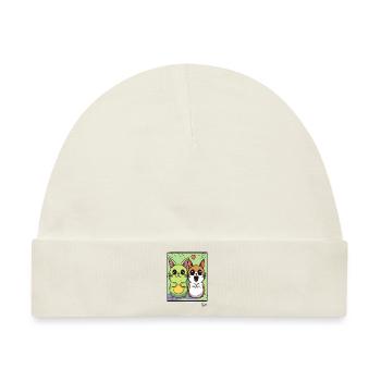 Lustige, liebenswerte Katzen-Freunde - Baby Premium Organic Mütze - Naturweiß - Vorne