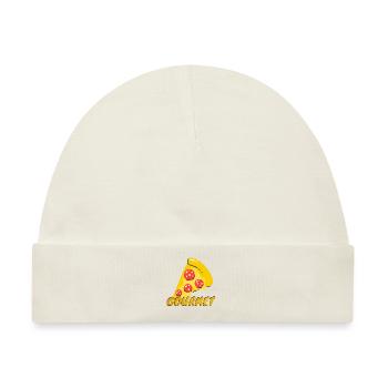 Gourmet-Pizzastücke Grafik Gourmet Pizza Slice - Baby Premium Organic Mütze - Naturweiß - Vorne