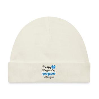 Alles Gute zum 1. Pappendag Pappa - Baby Premium Organic Mütze - Naturweiß - Vorne