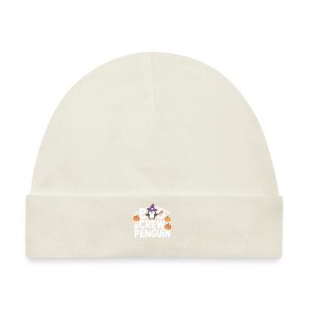 Boo Crew Pinguin Halloween - Baby Premium Organic Mütze - Naturweiß - Vorne