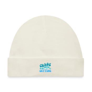 chaos is my default setting - Baby Premium Organic Mütze - Naturweiß - Vorne