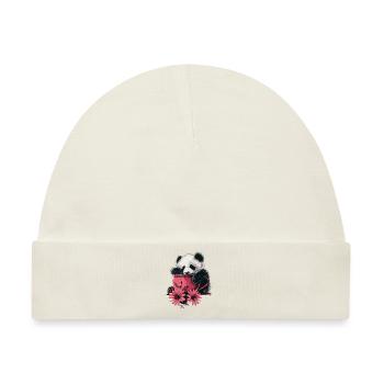 Panda - Baby Premium Organic Mütze - Naturweiß - Vorne