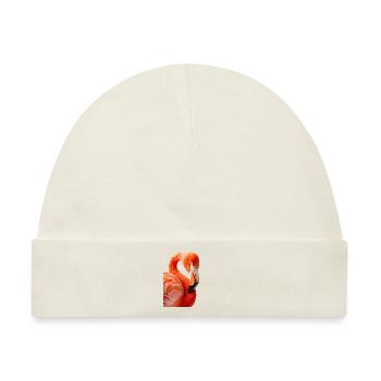 Flamingo - Baby Premium Organic Mütze - Naturweiß - Vorne