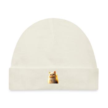 Perserkatze Perser Katze Persian Cat Süße Katzen - Baby Premium Organic Mütze - Naturweiß - Vorne
