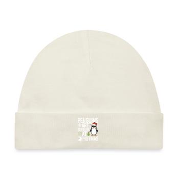 Pinguine Sind Cooler Zu Weihnachten - Baby Premium Organic Mütze - Naturweiß - Vorne