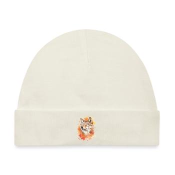 Wolf - Baby Premium Organic Mütze - Naturweiß - Vorne