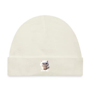 Ähm Nö Katze Nein No Faulenzer Neinsagen Katzen - Baby Premium Organic Mütze - Naturweiß - Vorne