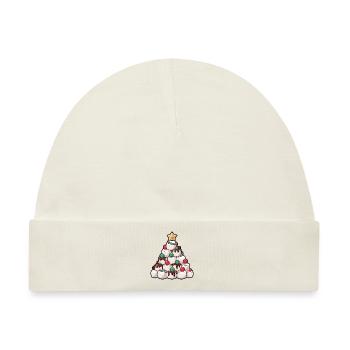 Weihnachten Weihnachtsbaum Marshmallow - Baby Premium Organic Mütze - Naturweiß - Vorne