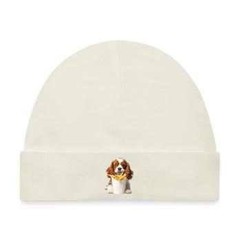 Cavalier King Spaniel - Baby Premium Organic Mütze - Naturweiß - Vorne