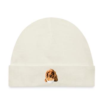Cocker Spaniel - Baby Premium Organic Mütze - Naturweiß - Vorne