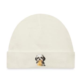 Shih Tzu - Baby Premium Organic Mütze - Naturweiß - Vorne