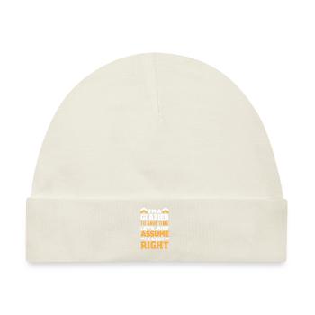 Glaser Geschenk - Baby Premium Organic Mütze - Naturweiß - Vorne