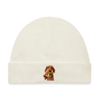 Dachshund - Baby Premium Organic Mütze - Naturweiß - Vorne