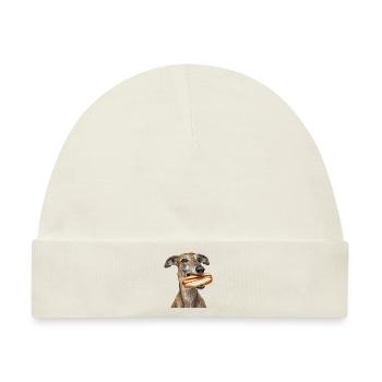 Windhund - Baby Premium Organic Mütze - Naturweiß - Vorne