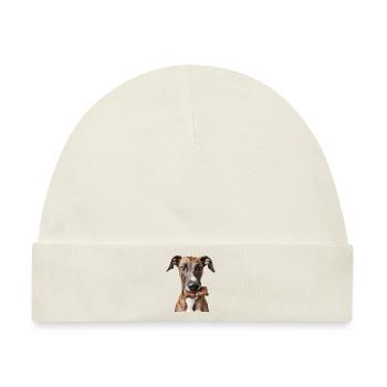 Windhund - Baby Premium Organic Mütze - Naturweiß - Vorne