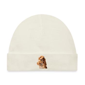 Cocker Spaniel - Baby Premium Organic Mütze - Naturweiß - Vorne