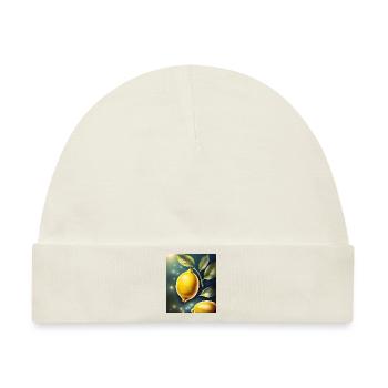 Gesunde Zitrone Zitrone - Baby Premium Organic Mütze - Naturweiß - Vorne