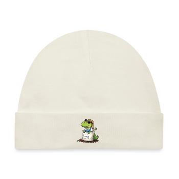 Tea Rex Dinosaurier traditionellen Dir Tee - Baby Premium Organic Mütze - Naturweiß - Vorne