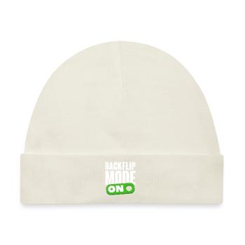 Backflip Salto Akrobatik Parkour Turnen Geschenk - Baby Premium Organic Mütze - Naturweiß - Vorne