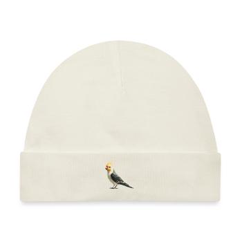 Cockatiel Nymphensittiche Nymphensittich - Baby Premium Organic Mütze - Naturweiß - Vorne