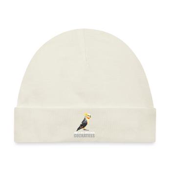 Cockatiel Nymphensittiche Nymphensittich - Baby Premium Organic Mütze - Naturweiß - Vorne