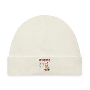 Dezember Mädchen 63 + Flip Off | Heftiger 64. Platz - Baby Premium Organic Mütze - Naturweiß - Vorne