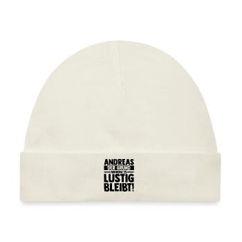 Vorname Andreas - Baby Premium Organic Mütze - Naturweiß - Vorne