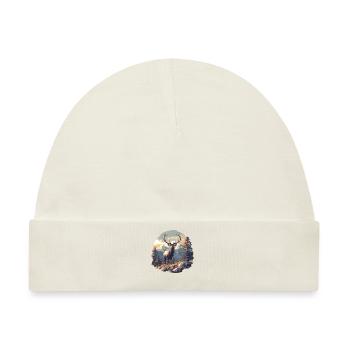 Hirsche Hirsch - Baby Premium Organic Mütze - Naturweiß - Vorne