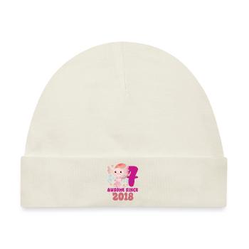 Siebener Geburtstag - Baby Premium Organic Mütze - Naturweiß - Vorne