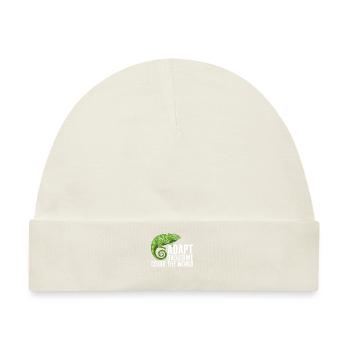 Chameleon Gifts - Baby Premium Organic Mütze - Naturweiß - Vorne