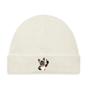 HUND SMARTPHONE - Baby Premium Organic Mütze - Naturweiß - Vorne