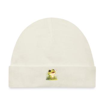 Frosch Frösche - Baby Premium Organic Mütze - Naturweiß - Vorne