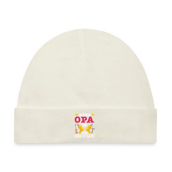 Opi WENN OPA ES NICHT REPARIEREN KANN KANNS KEINER - Baby Premium Organic Mütze - Naturweiß - Vorne