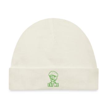 Brokkoli - Eat me - Gemüse, vegan - Baby Premium Organic Mütze - Naturweiß - Vorne