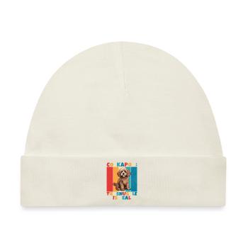 Cockapoo Gifts - Baby Premium Organic Mütze - Naturweiß - Vorne