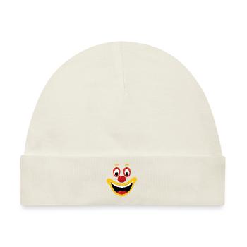 Fasching Clown Gesicht Lustig Fasching Feier Spaß - Baby Premium Organic Mütze - Naturweiß - Vorne
