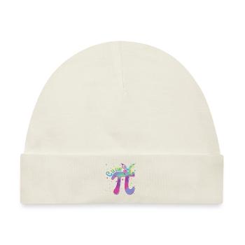 Cutie Pi Tag für Mathe-Fans mit Schmetterling - Baby Premium Organic Mütze - Naturweiß - Vorne